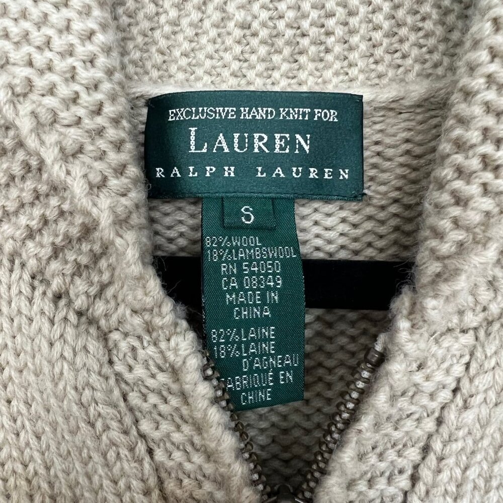Hand Knit Lauren Ralph‎ Lauren Landscape Novelty Wool Sweater Vintage Dog Small - Picture 4 of 8